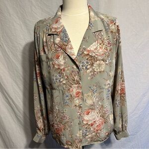 Vintage Regina Porter‎ Womans Size 8  Blouse Shirt Top Working Girl Cottagecore